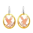 thumbnail image 2 of 18k Gold Plated Earrings Cutout Handmade Copper Wildlife Earrings/Animal Earrings Hypoallergenic/Feathers/4 legs Animal Earrings (CatSitting), 2 of 22