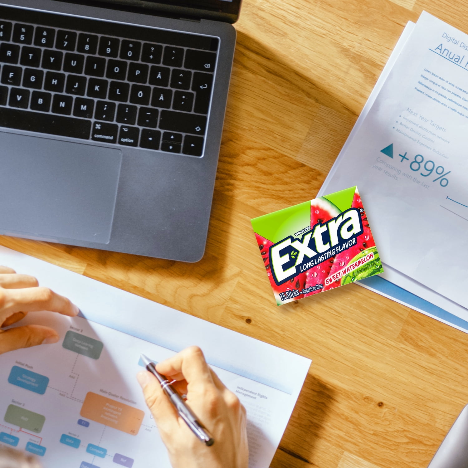 Extra Sweet Watermelon Sugar Free Chewing Gum, Single Pack - 15 Stick