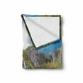 thumbnail image 2 of Croatia Soft Flannel Fleece Throw Blanket, Nature Landscape Magnificent View of Waterfalls in Day Time with Sky, Cozy Plush for Indoor and Outdoor Use, 50" x 70", Multicolor, by Ambesonne, 2 of 6