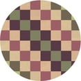thumbnail image 1 of Ahgly Company Machine Washable Indoor Round Transitional Fall Leaf Brown Green Area Rugs, 4' Round, 1 of 7