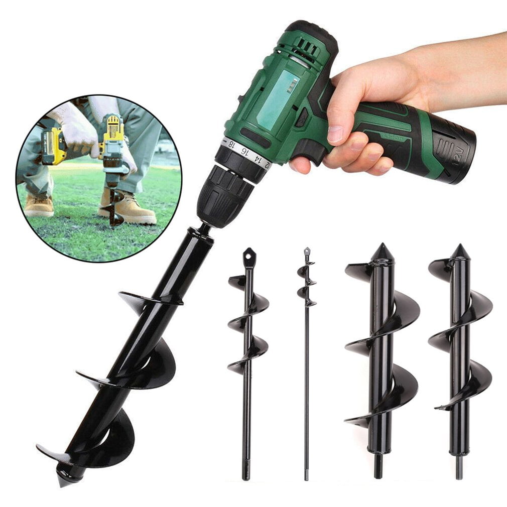 Loose Soil Drill Bit Short Rod Plant Twist Drill Yard Gardening