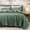 Dark Green, variant on Exclusivo Mezcla Full Queen Quilt Bedding Set, Stripe Stitching Grey Quilts Queen Size for All Seasons, Soft Lightweight Microfiber Bedspreads Coverlets Bed Cover, 90"x96"