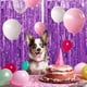 thumbnail image 5 of Advancent Cortina de oropel, no tóxico, inodoro, personalizado, telón de fondo para fiesta, decoraciones para fiesta de cumpleaños y Kits de decoración para fiestas Púrpura 6.5 pies, 5 of 6