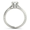 thumbnail image 2 of 14k White Gold Diamond Engagement Ring Side Clusters 1 1/8 cttw Size 6, 2 of 3