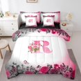 thumbnail image 1 of Erosebridal Letter Initial Bed in a Bag Full size,Monogrammed Personalized Bed Set,Flower Decor,Reversible,7pcs, 1 of 1