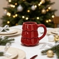 thumbnail image 5 of Christmas Tree Ceramic Mug, Cute Xmas Tree Shaped Coffee Cup, Holiday Drinking Mug for Hot Chocolate Tea Milk Gift for Family Home Party, 5 of 7