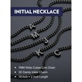 thumbnail image 5 of Bandmax 18'' A-Z Initial Necklace Choker for Men Women Stainless Steel Black 7MM Wide Chunky Letter Pendant Chain Necklace for Gift, 5 of 8