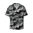 thumbnail image 3 of Goofa Horse Silhouette Printed Men's Casual Short-sleeved Shirt,Lightweight Breathable Button-down,Summer Casual men's top,Versatile Fashion shirt-3X-Large, 3 of 7