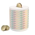 thumbnail image 1 of Geometric Piggy Bank, Abstract Form with Triangles Rhombus Zig Zag and Crackles Retro Textured Design, Ceramic Coin Bank Money Box for Cash Saving, 3.6" X 3.2", Multicolor, by Ambesonne, 1 of 4