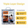 thumbnail image 4 of Superio Hot and Cold Insulated Bags for Food Delivery, Grocery Shopping Bags, Food Storage for Hot and Frozen Food for Travel, Disposable Cooler Bag, Reinforced Thermal Lunch Bag (8, 12"x13.5"), 4 of 8
