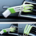 thumbnail image 3 of Screst 2 in 1 Auto Air Conditioner Outlet Multi-use Dust Cleaning Tool Dust Brush Car Accessories Interior Cleaning Tools Green, 3 of 5