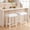 White, variant on 24 Inch Backless Saddle Bar Stools Set of 2, PU Leather Cushion Counter Height Barstools, for Kitchen Counter, Home Bar