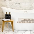 thumbnail image 4 of TeakAura Teak Shower Stool, Teak Shower Bench, Waterproof Wood Chair for Inside Shower, 12'' Spa Foot Rest for Shaving Legs, Organizer Stool, Corner Seat for Bathroom Livingroom, 4 of 8