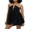 thumbnail image 1 of Robe Formelle pour Femmes à Col Licou, Ample, Dos Nu, Mini Robe de Soirée, 1 of 9