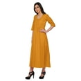thumbnail image 2 of Moomaya Kurtis en Coton Uni pour Femmes Tenue de Fête Manches 3/4 Robe Mode pour Femmes, 2 of 5