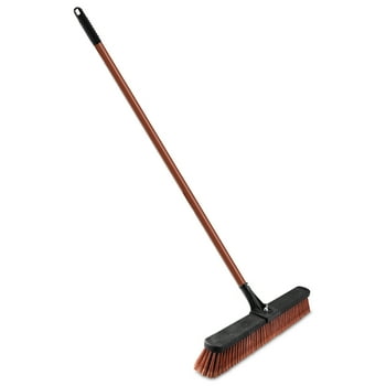Libman 24 in All-Purpose Push Broom with Powder Coated Red Steel Handle, 1189