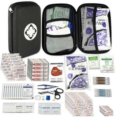273 Piece Home First Aid Kit Supplies Car Emergency Survival Kit for Travel Outdoor Adventure Black YIDERBO