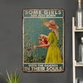 thumbnail image 2 of Placa Metal Vintage para Niña Pintura Hierro Rectangular Arte Pared Del 20x30cm, 2 of 9