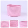 thumbnail image 2 of Unique Bargains Woven Storage Basket Shelf Storage Bin for Home Key Tray Bowl Pink S, 2 of 6