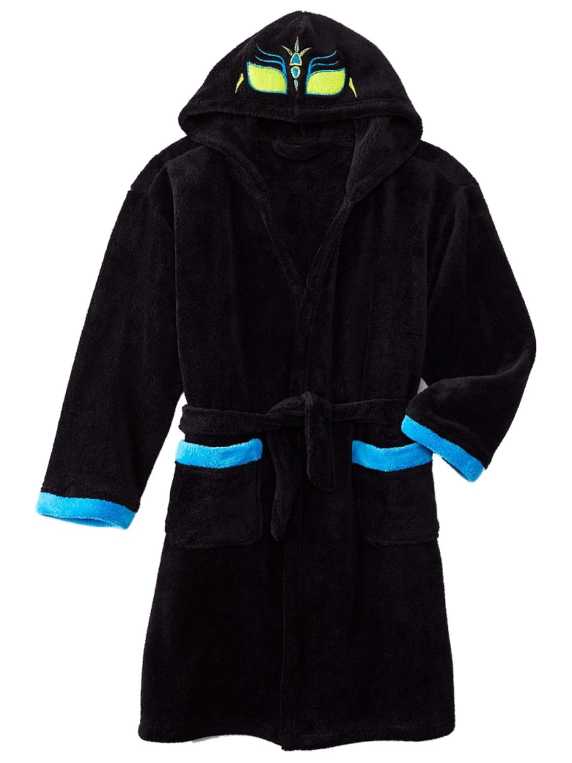 Joe Boxer Joe Boxer Boys Plush Black Mask Hooded Bath Robe Fleece