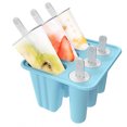 thumbnail image 1 of 6 Cavities Popsicle Molds, Reusable Popsicle Maker Easy Release Ice Pop Molds Silicone Popsicle Molds，Pink, 1 of 6