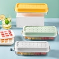 thumbnail image 1 of Bandeja de hielo de gran capacidad con prensa y tapa - 24 cavidades, congelación rápida y liberación fácil, apto para lavavajillas, amarillo/blanco/verde menta, 1 of 5