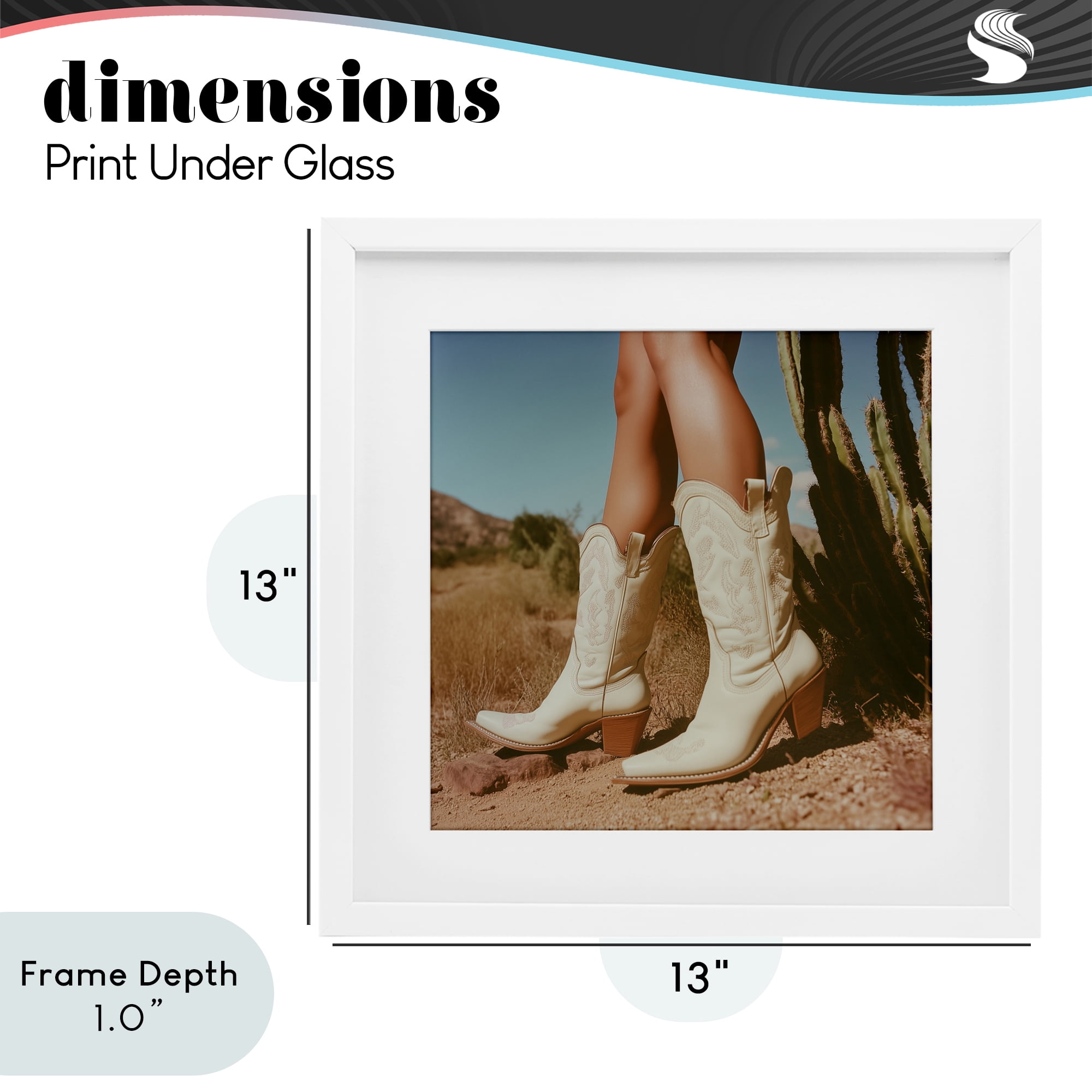 Stupell Industries Desert Boots Step White Framed Print Under Glass, design by Heidi Kuntz
