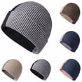 thumbnail image 3 of Odeerbi Winter Beanie for Men Women Knitted Beanie Cap Wool Hat 2025 Fashion Color Matching Hat Coffee, 3 of 3