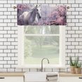 thumbnail image 3 of Running Horse Curtains Valances for Home Decor Pink Floral Cherry Blossom Farm Animal Window Treatment Valance Curtains for Bathroom 54 by 18 in, 1 Panel, 3 of 6