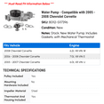 thumbnail image 2 of Water Pump - Compatible with 2005 - 2008 Chevy Corvette 2006 2007, 2 of 2