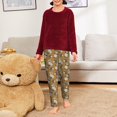 thumbnail image 6 of Wukai Forest Animal Print Teenagers' Pajama Pant Sleep Pajama Lounge Pant PJ Bottoms with Pockets and Button Fly(Available in Big & Tall)-Small, 6 of 6