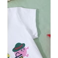 thumbnail image 3 of Camiseta blanca de manga corta de verano para niña hecha de algodón puro, con cuello redondo y estampados aleatorios de letras de frutas de dibujos animados, perfecta para actividades al aire libre., 3 of 6