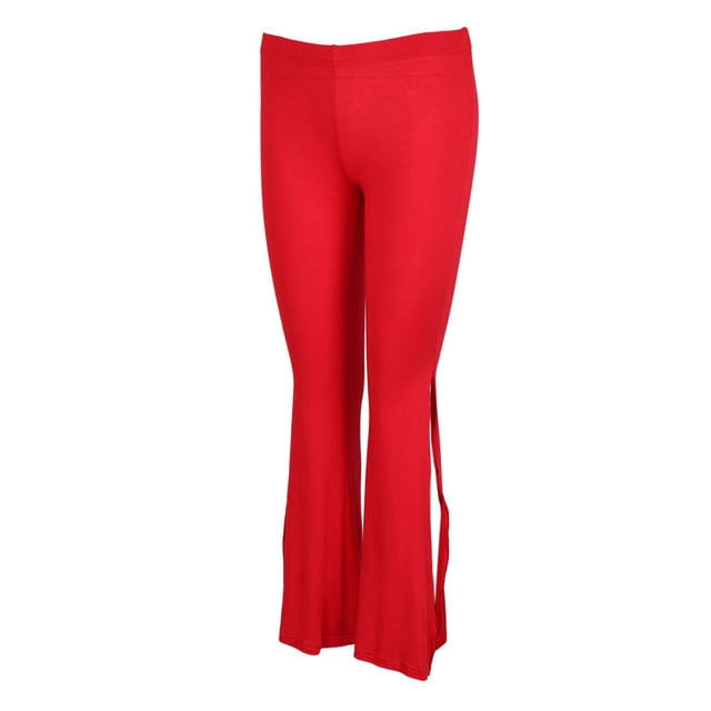 Pantalones para mujer, pantalones con abertura para danza del vientre, pantalones bombachos elásticos, pantalones METRO Salvador Pantalones de hendidura para danza del vientre para mujer