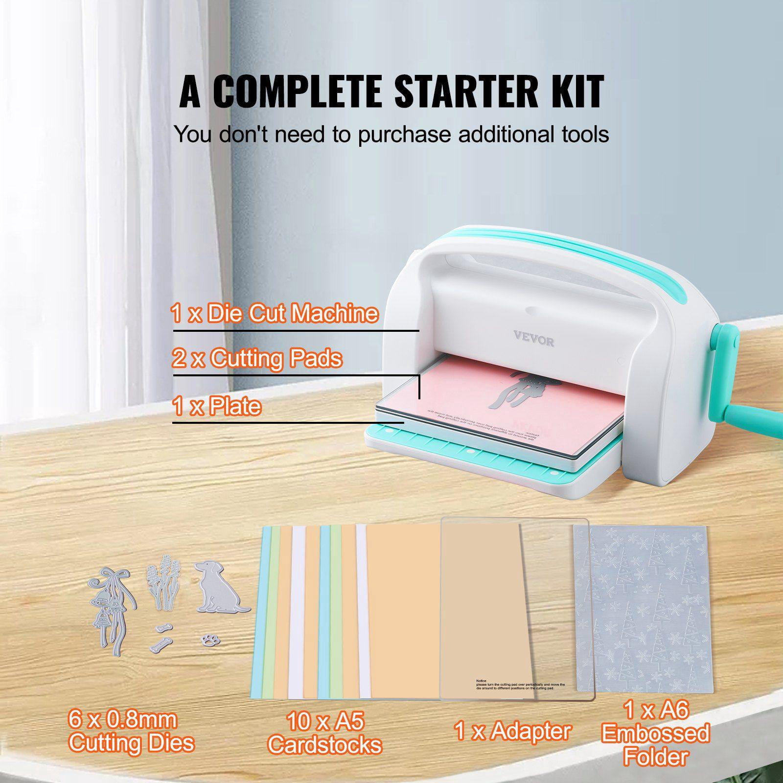 Manual Die Cutting Embossing Machine Portable 9 Inch Opening Scrapbooking Craft Kit White