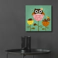 thumbnail image 6 of Epic Art 'Owl Squirrel and Hedgehog in Flowers' by Nancy Lee, Acrylic Glass Wall Art, 12"x12", 6 of 8