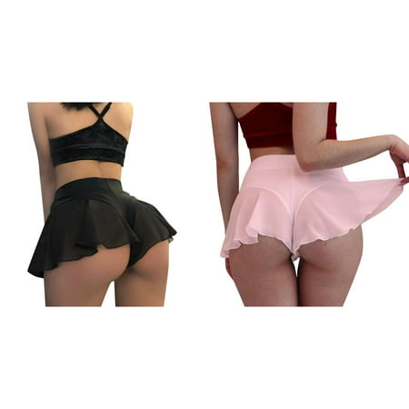 2-Pack Ladies Panties Pants Skirt Home Wear Ladies Panties Seamless Panties plus Size G String Fit for plus Size Underwear Size 12 Mesh Underwear Postpartum Teenage Underwear Comfort
