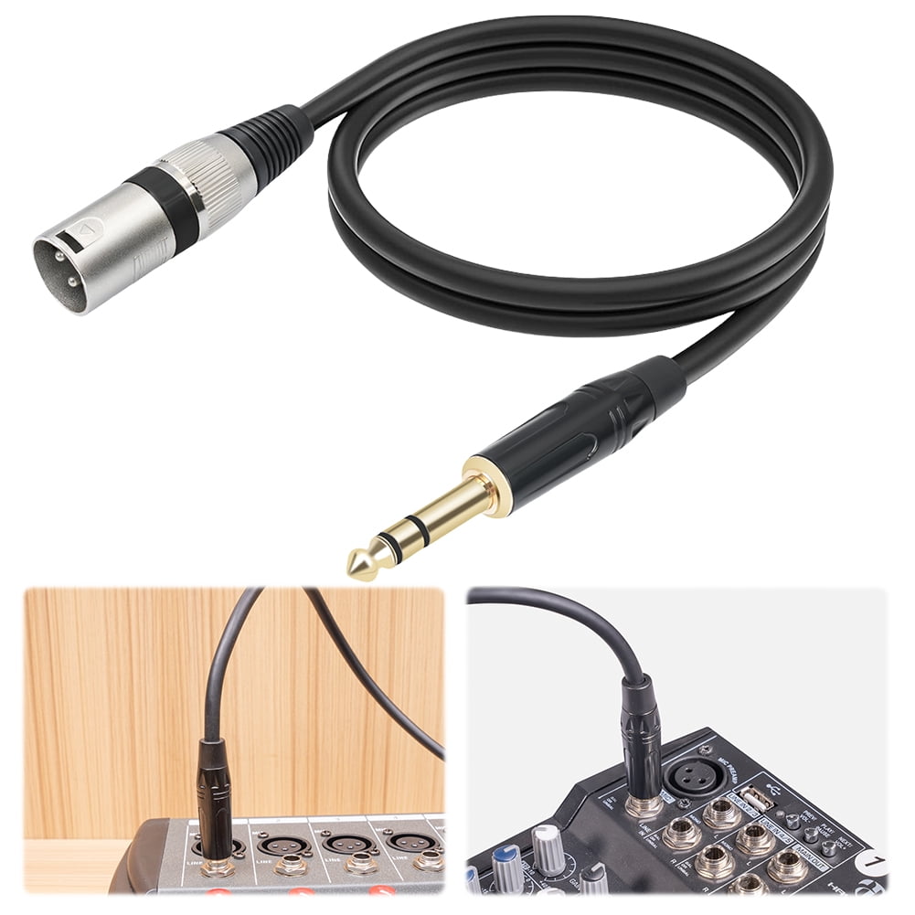 Yucurem 1/4 Inch To Xlr Cable Quarter Inch To Xlr Male Balanced Interconnect Cord (10m)