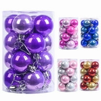 Mecorevxz 24Pcs Christmas Ball Ornaments Shatterproof Christmas Ornaments Set Decorations for Xmas Tree Balls 40mm/1.57" (Purple)
