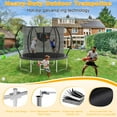 thumbnail image 5 of Elitezip Trampolines for Kids Outdoor Trampoline with Basketball Hoop 8FT 10FT 12FT 14FT 16FT 800LBS Weight Capacity Heavy-duty Recreational Trampoline with Enclosure Net, Ladder Backyard Trampolines, 5 of 9