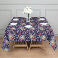 thumbnail image 3 of Pioneer Flower Floral Print Pattern Square Tablecloth, Waterproof Wipeable Spillproof Washable Table Cover for Home Kitchen Party and Daily Decor 60"x60", 3 of 6