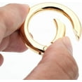 thumbnail image 4 of Metal O Ring Spring Opening Purse Making Snap Trigger O-Rings Clip Key Ring Holder Purse Hardware 4pcs SCOS (1 inch, Gold), 4 of 9