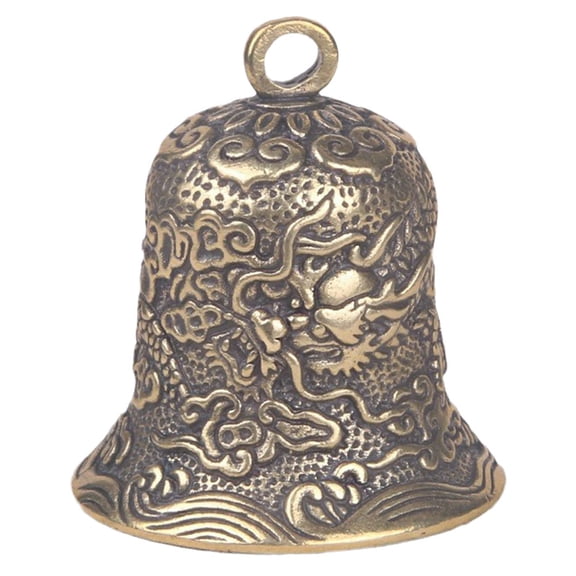 KAKOWELY Vintage Bell Bulk 1Pack Mini Bell Pendants Golden for Home Door Hanging and Keychain
