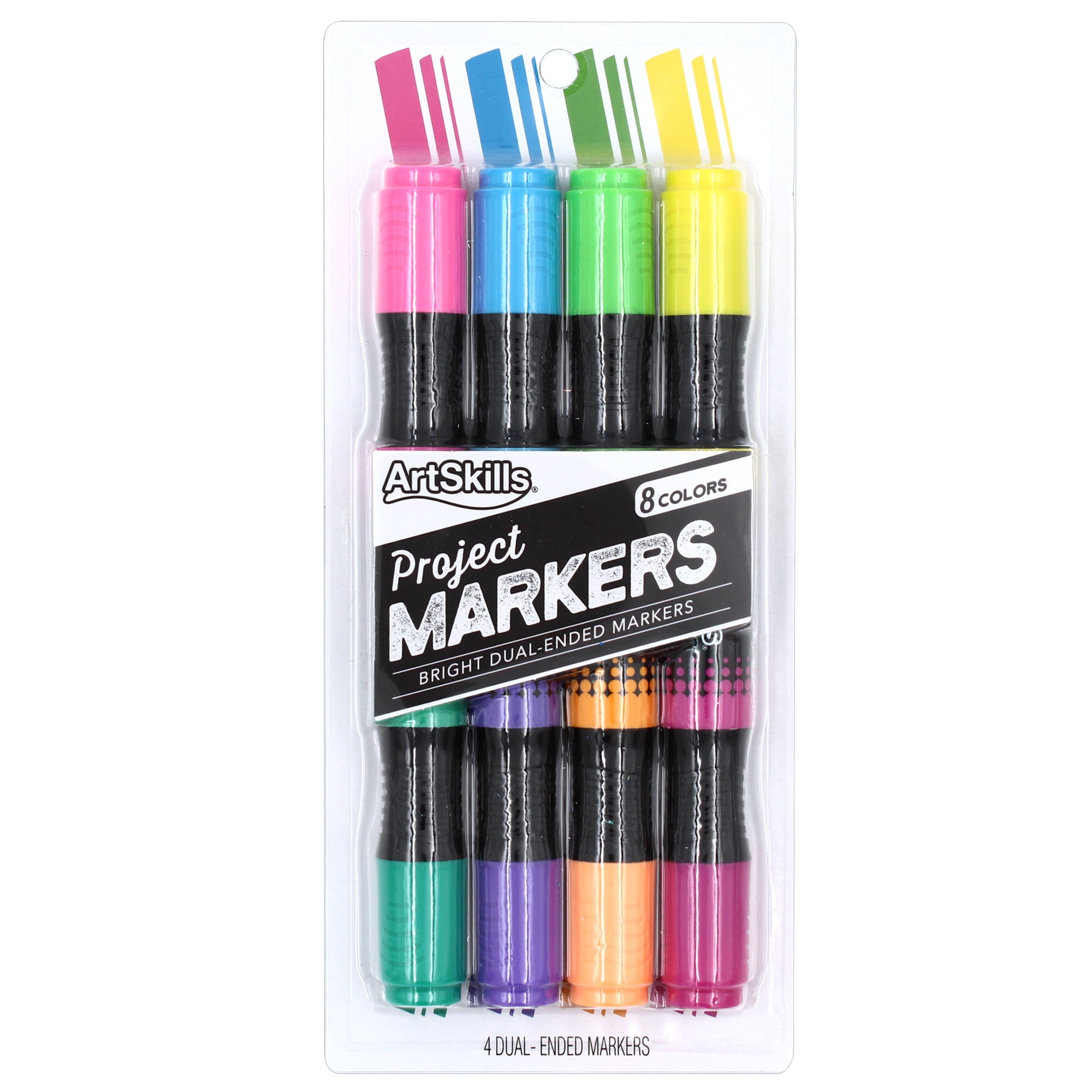 ArtSkills DualEnded Bright Poster Markers, 4 Markers