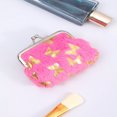 thumbnail image 4 of JUNWELL 3-Inch New Gold Foil Plush Butterfly Convenient Clip Coin Purse Mini Earphone Data Cable Lipstick Storage Bag, 4 of 7