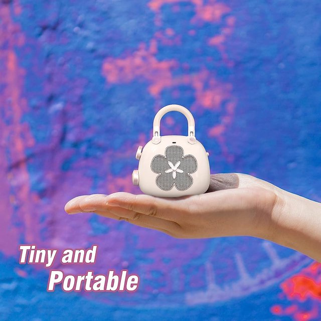 Altavoz Bluetooth CHAO Mini Altavoz Portátil Rosa Sonido Potente Micrófono Incorporado