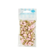 Offray Accessories, Pink Value Pack, Small Ribbon Rose Embellishment, 40 count