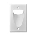 thumbnail image 2 of Recessed Single 1 Gang Low Voltage Cable Wall Plate White (10 Pack), 2 of 6