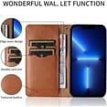 thumbnail image 3 of Embossed Flip Wallet Leather Phone Case for Samsung Galaxy A72 A52 S A32 A22 A12 A42 5G 4G, Hanging Rope, Stand, Card Holder Back Cover, Personalized Pattern Bracket Shell(Brown,A42), 3 of 8