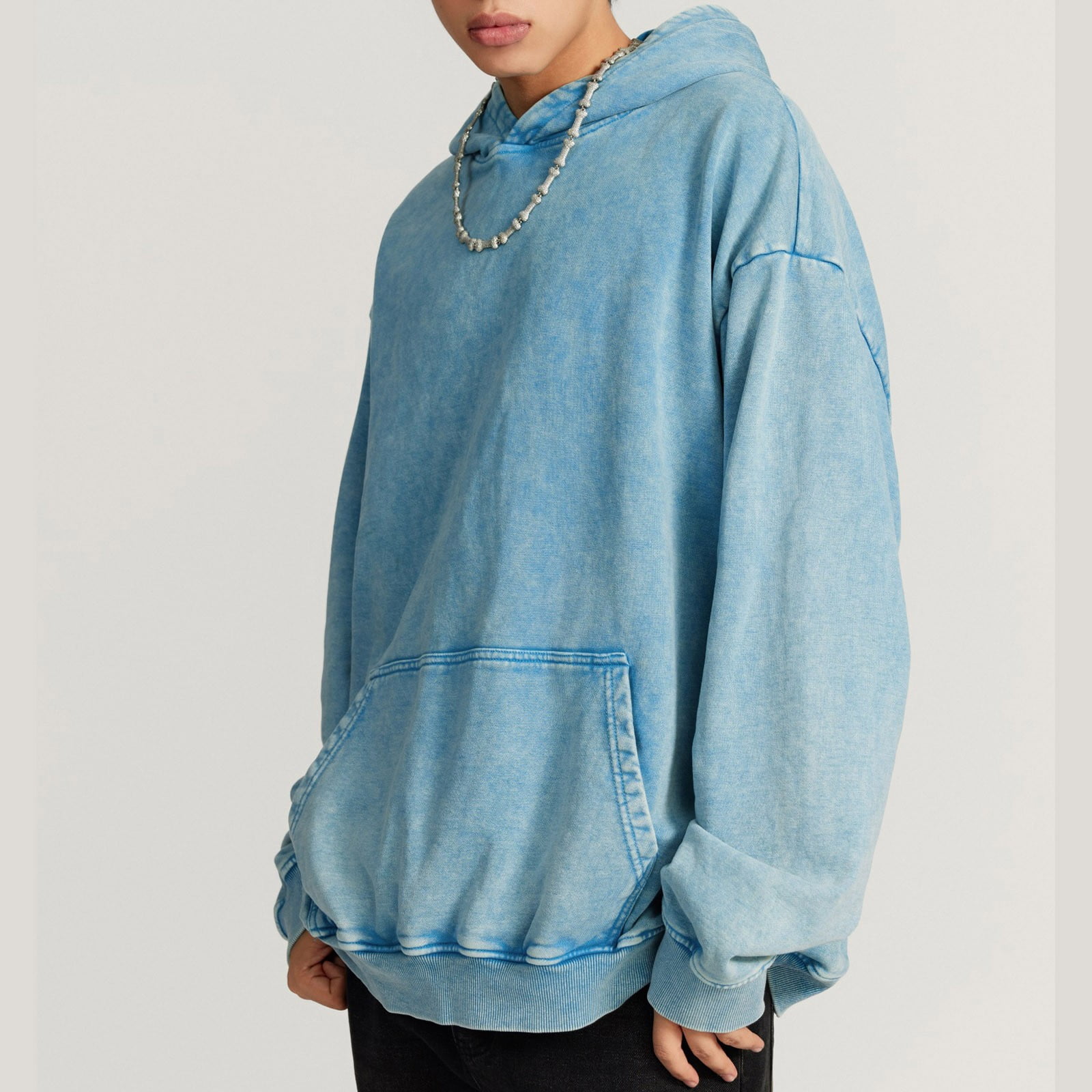 hotojiny Hoodies for Men Fall Outfits Casual Loose Long Sleeve Sweatshirts Vintage Washed Hooded Pullover Tops with Pocket
