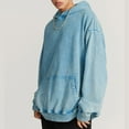 thumbnail image 5 of hotojiny Hoodies for Men Fall Outfits Casual Loose Long Sleeve Sweatshirts Vintage Washed Hooded Pullover Tops with Pocket, 5 of 6